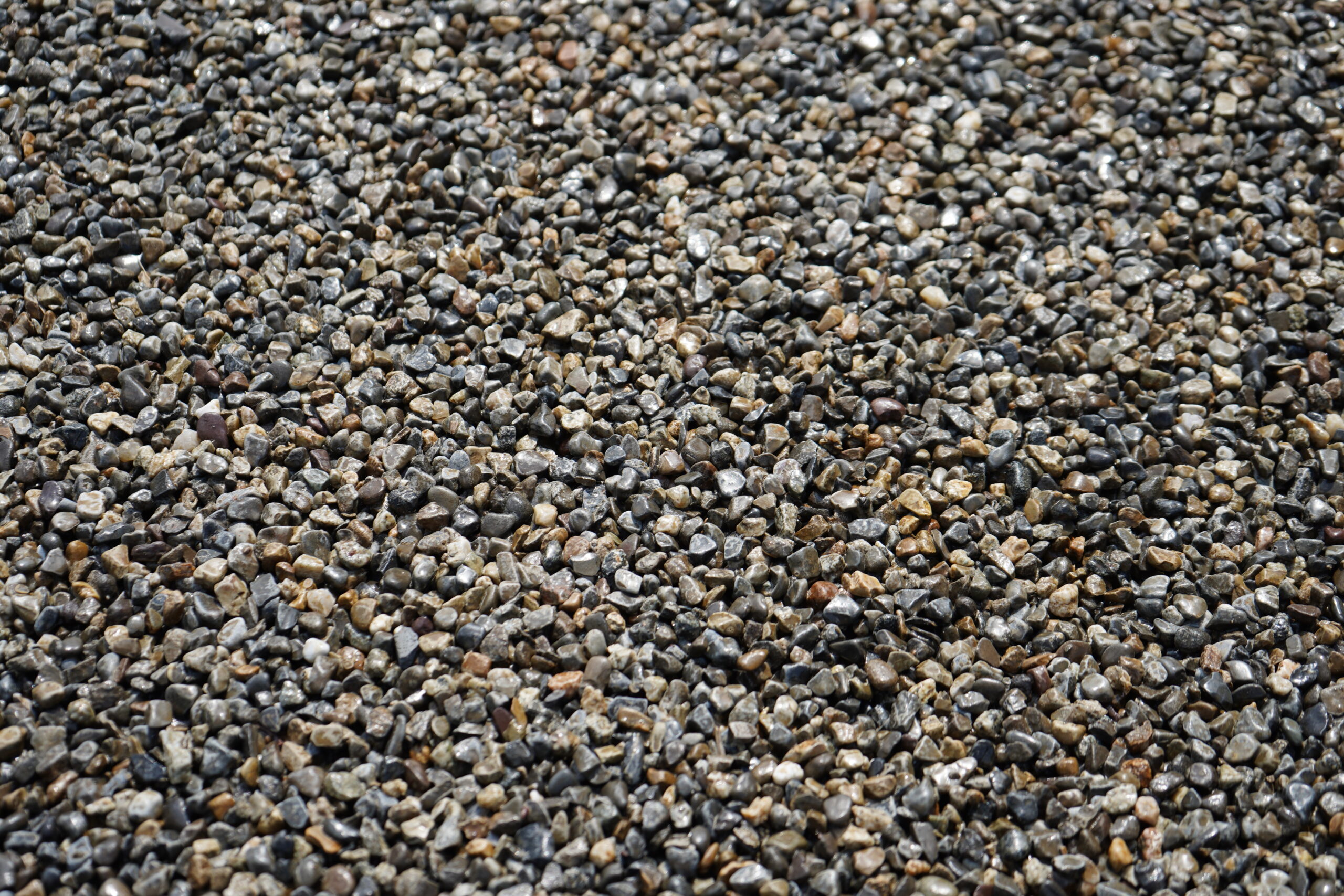 close-up of a resin driveway