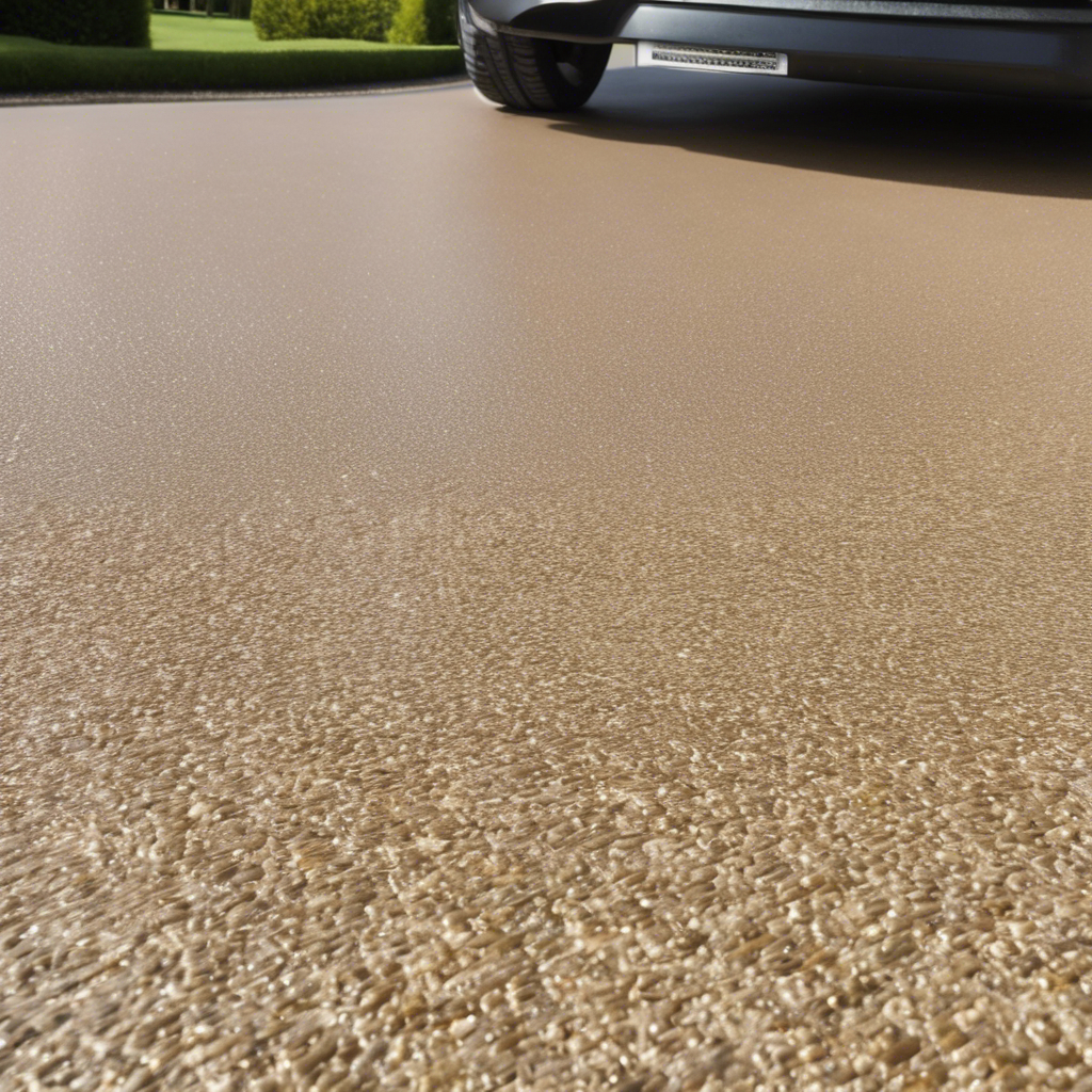 Showing the texture of a resin driveway