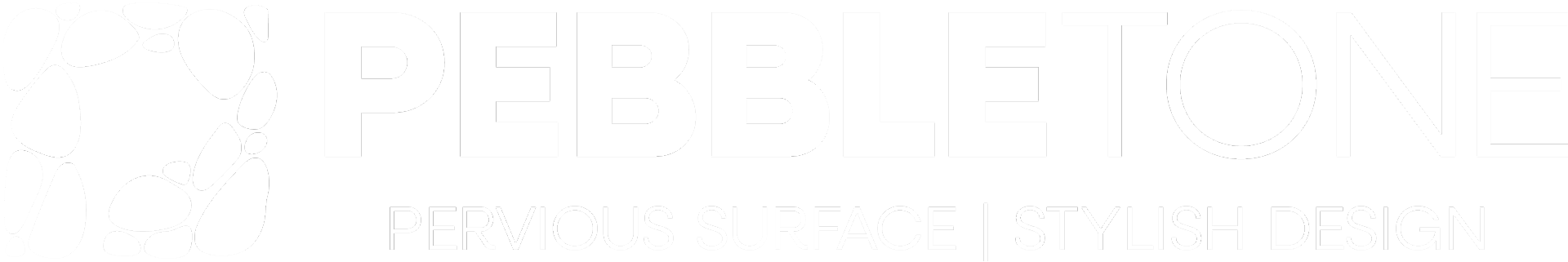 White Pebbletone logo