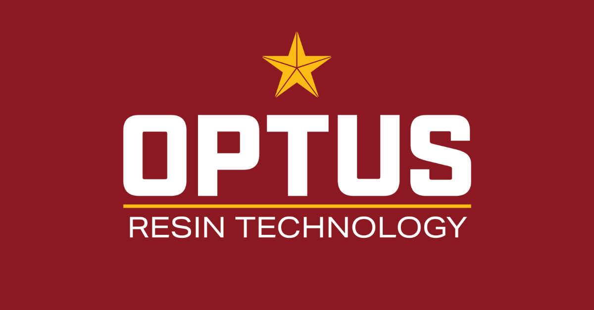 Optus Resin Technology logo with gold star illustration