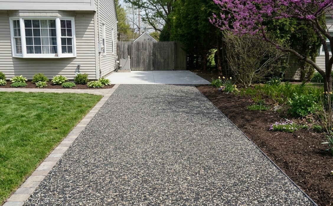Featured Image for “Modern Driveway Trends: Why Pebbletone is Replacing Stamped Concrete”